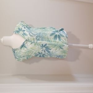 Cynthia Rowley flutter sleeves top